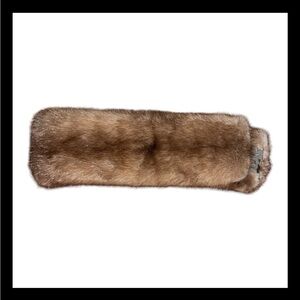 Richard Rich Milwaukee Scarf Mink Was at Head Cover Vintage Brown Animal Genuine